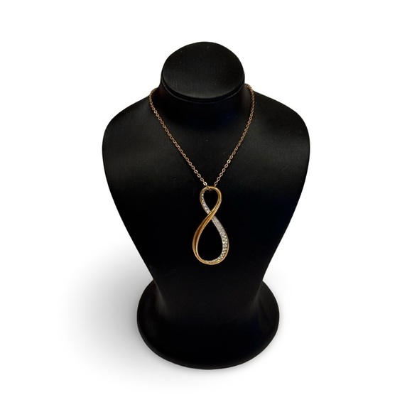 Elegant Gold and Silver Infinity Pendant Necklace